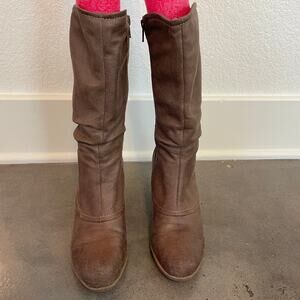 Bare Traps Brown faux leather western country womens size 6 cowboy boots